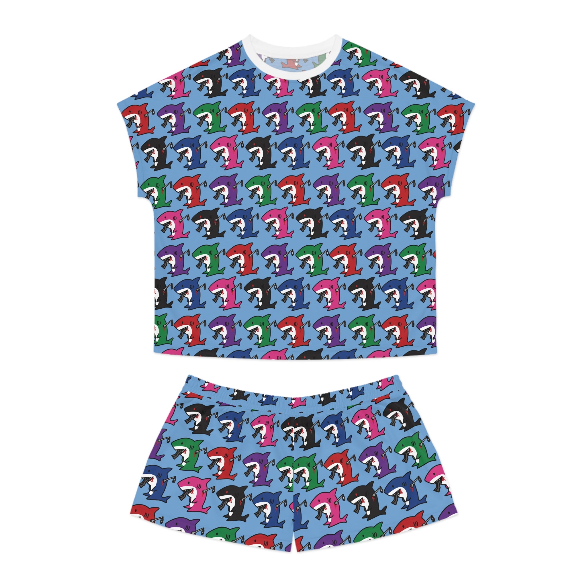 Slit Gill pattern Pajama Set